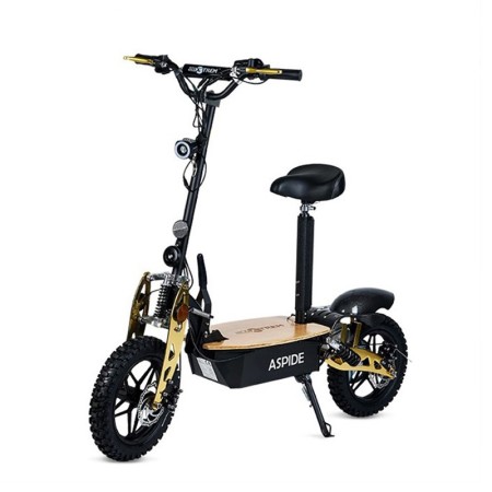 Patinete eléctrico 2000W con asiento y plataforma madera Aspide