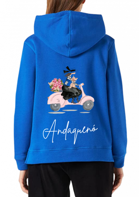 Hoodie Azul Unisex ANDAQUENO - Ref: 13606