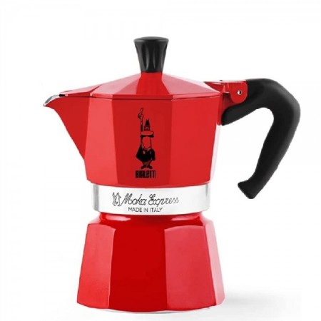 Cafetera Italiana Roja Moka Express 3 Tazas Bialetti