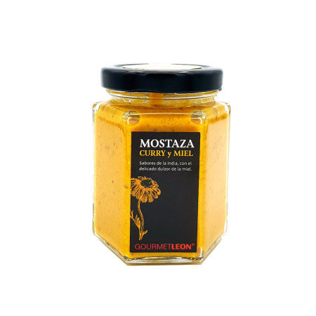 Mostaza de curry y miel 160 ml.