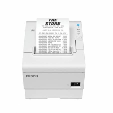 Impresora térmica Epson TM-T88VII, USB, Ethernet, ePOS, blanco