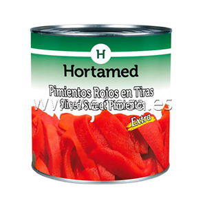 Pimiento Rojo Tiras Extra 3 Kg Hortamed