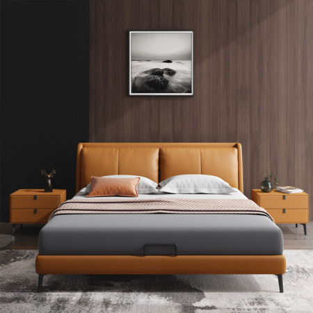 Cama de Cuero Moderna y Minimalista CA-M-29