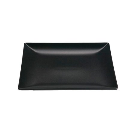 PLATO POSTRE NEGRO STONWARE 21x21x2cm _MING II 12u/c