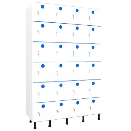 Taquillas PVC 24 puertas 4 columnas