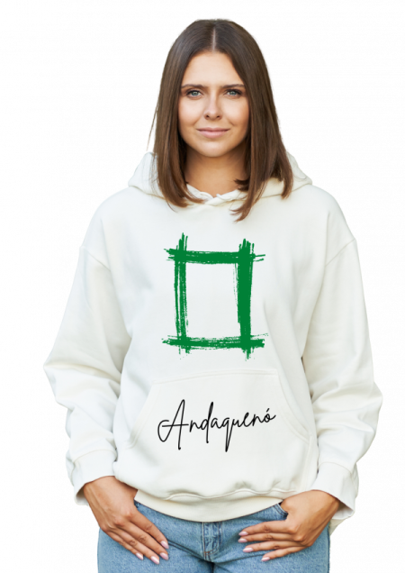 Hoodie Blanco Unisex ANDAQUENO - Ref: 12595