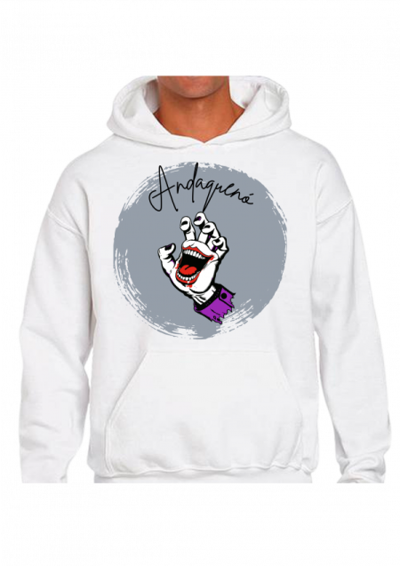 Hoodie Blanco Unisex ANDAQUENO - Ref: 11667