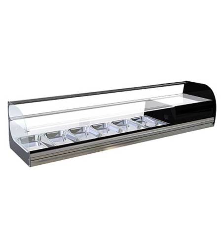 Vitrina refrigerada cristal plano 2 pisos 1487mm 6 bandejas