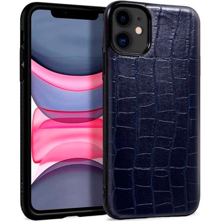 Carcasa COOL para iPhone 11 Leather Crocodile Marino