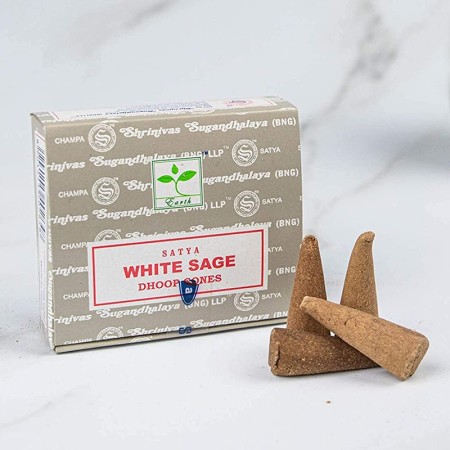 12 packs Conos de Incienso Nag Champa - White sage