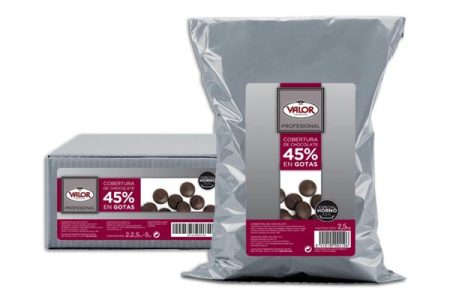 Cobertura profesional gotas chocolate negro 45%