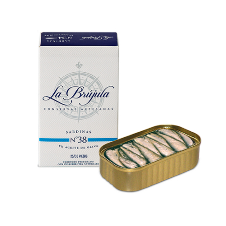 Sardinilla La Brújula - Caja 24 uds (Aceite de Oliva 25/30) 