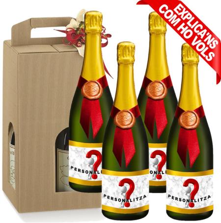 Cava Brut Reserva Personalizable - Estuche de 4 Botellas