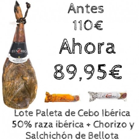 Paleta de Cebo Ibérica 50% raza Ibérica Don Eusebio + Embutidos