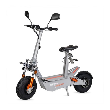 Patinete eléctrico Centauro matriculable gris con asiento y pantalla LCD XXL