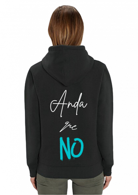 Hoodie Negro Unisex ANDAQUENO - Ref: 14076