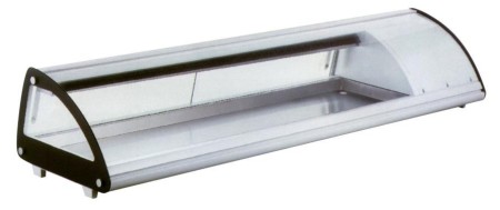 Vitrina tapa cristal curvo