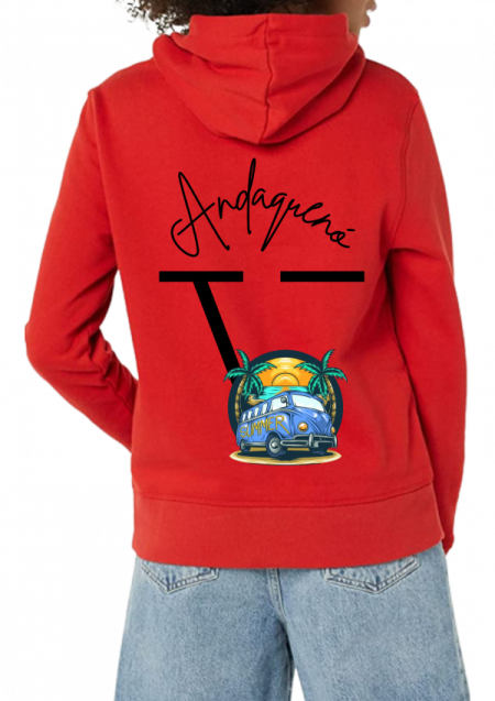 Hoodie Rojo Unisex ANDAQUENO - Ref: 6762