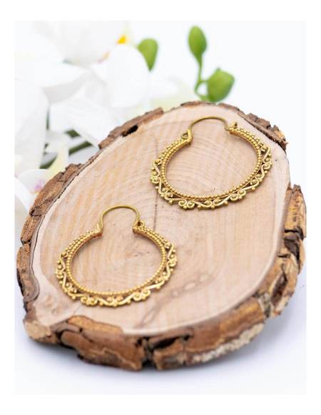 Pendientes Dorados Circulares - SPE1014