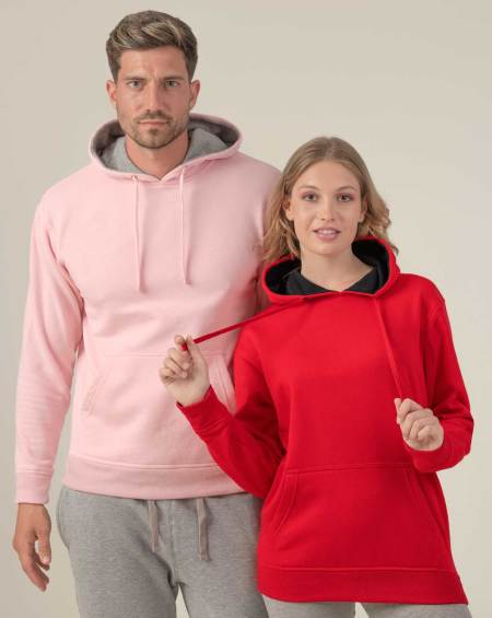 Unisex Ocean Hooded Contrast Kangaroo