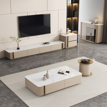 Combinación de Muebles Italianos: Mesa de Té y TV