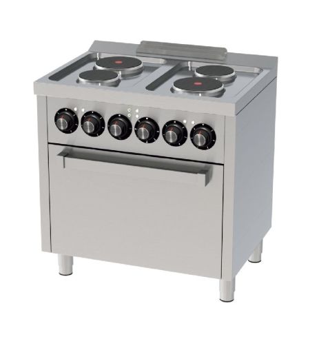 Cocina Electrica 4 placas con Horno 800x600 ECO