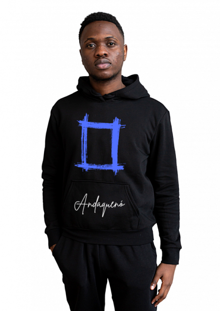 Hoodie Negro Unisex ANDAQUENO - Ref: 12619