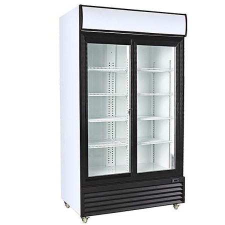 Armario Expositor Refrigerado 1000 litros 2 Puertas Correderas de Vidrio de 1130 x730 x2030h mm PEKIN CSD1000S