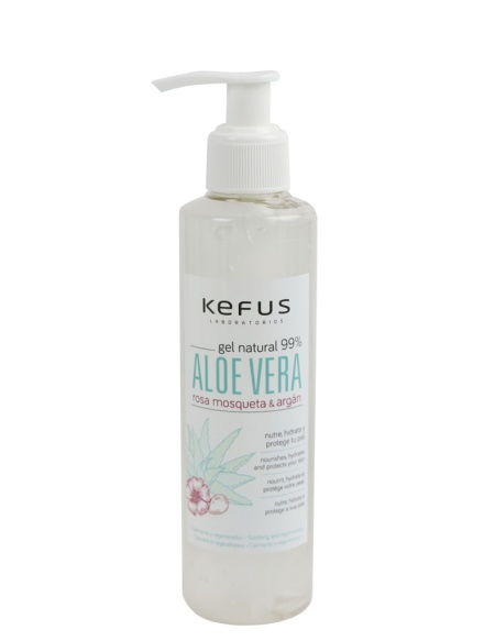 Gel de Aloe Vera Natural Rosa Mosqueta y Argan Kefus (200 ml)