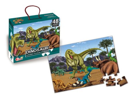 Puzzle jumbo Dinosaurios Salvajes 48 pcs