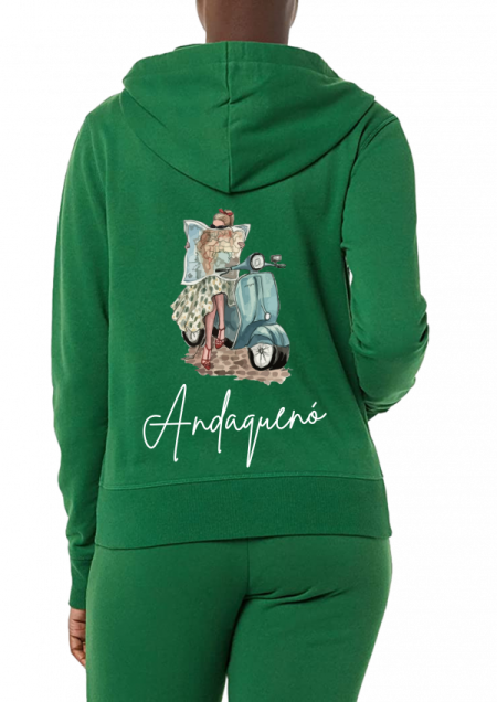 Hoodie Verde Unisex ANDAQUENO - Ref: 13528