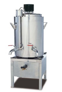 Chocolatera industrial con hornillo a Gas 40 L.