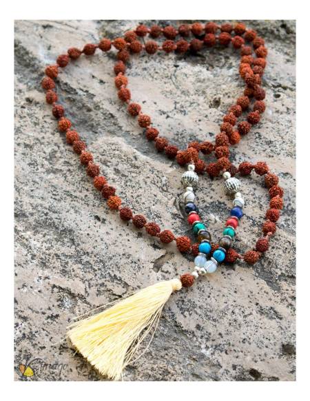 Japa Mala Rudraksha y 7 chakras - SMA0002