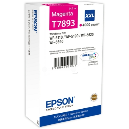 Cartucho de tinta Epson T7893 XXL, magenta