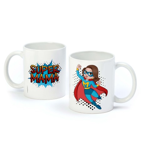 Taza cerámica SUPER MAMÁ en caja regalo