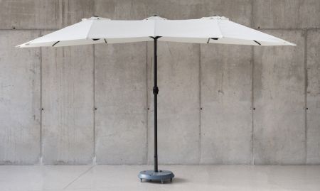 SET PARASOL TREBOL-460 BEIG C/MANIVELA+BASE C/RUEDAS RH-40