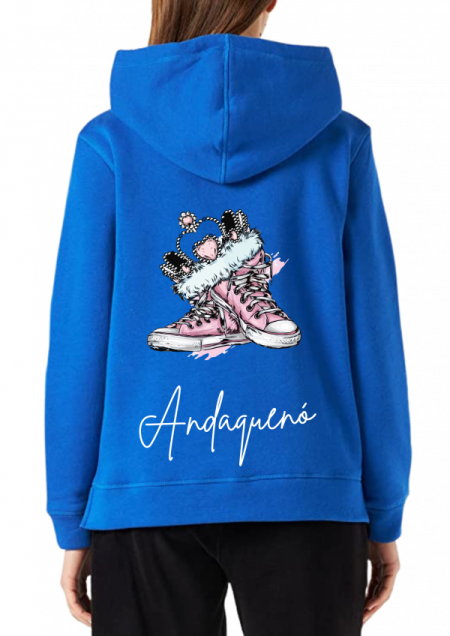 Hoodie Azul Unisex ANDAQUENO - Ref: 13599