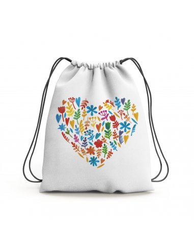 Mochila Corazón Flores