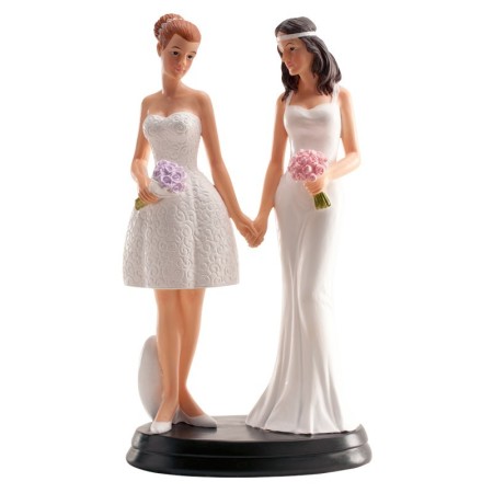 FIGURA PASTEL CHICAS NOVIAS LESBIANAS