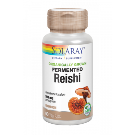 Reishi 500 Mg- 60 Vegcaps. Orgánico. Sin Gluten. Solaray.