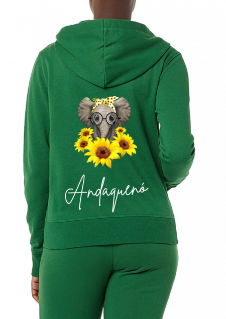 Hoodie Verde Unisex ANDAQUENO - Ref: 13507