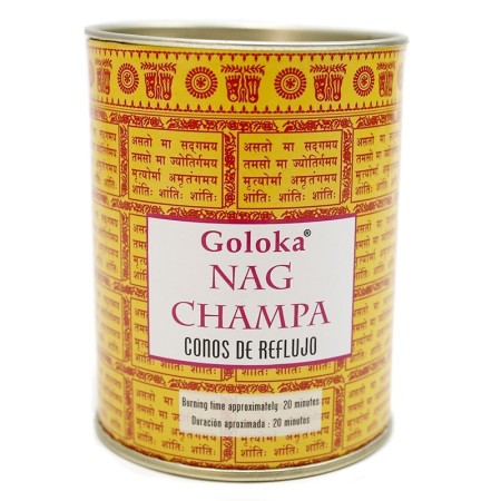 6 packs 18 conos incienso reflujo Goloka - Nag Champa