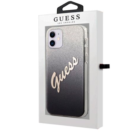 Carcasa COOL para iPhone 11 Licencia Guess Glitter Negra