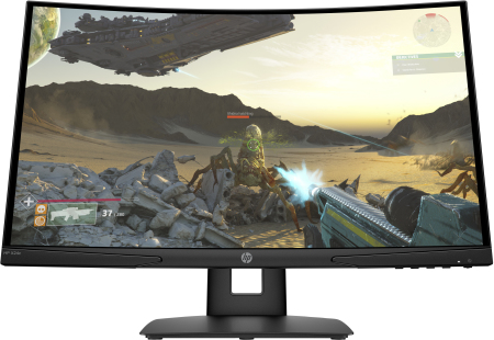 Monitor gaming led hp x24c 23.6pulgadas curvo fhd 4ms - ajuste altura - vesa