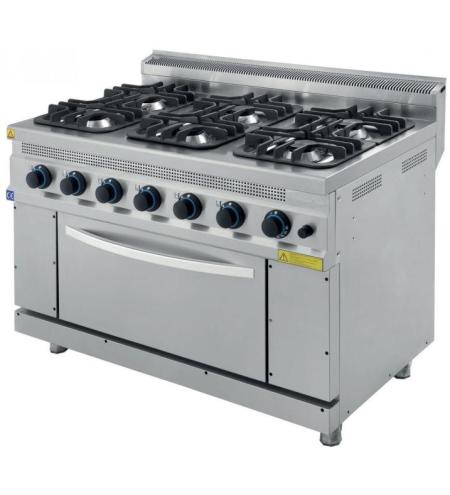 Cocina a Gas 6 Fuegos con Horno ECO 1200x700