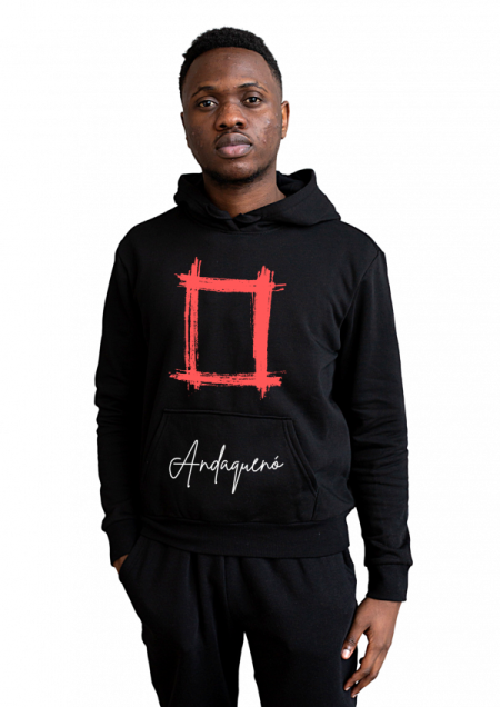 Hoodie Negro Unisex ANDAQUENO - Ref: 12613