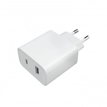 Cargador de pared xiaomi mi dual usb tipo a - usb tipo c - 33w - blanco