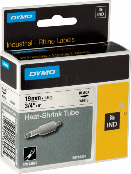 Tubo termorretráctil Dymo DY18057, 19 mm