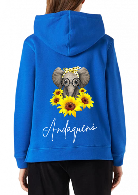 Hoodie Azul Unisex ANDAQUENO - Ref: 13641