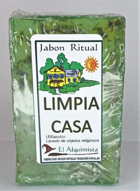 JABON LIMPIA CASA con hierbas y aceites hecho a mano 100g.